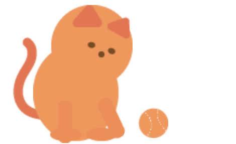 猫がボールを転がす様子